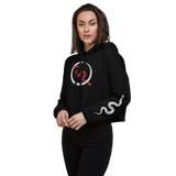 NO WEAPON FORMED 'SNAKES' RED/WHITE - Women's Crop Hoodie