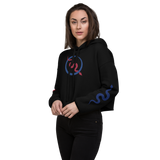 NO WEAPON FORMED 'SNAKES' BILLS BLUE/RED - Women's Crop Hoodie