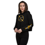 NO WEAPON FORMED 'ROBBER/OPPS' BLACK/YELLOW - Women's Crop Hoodie