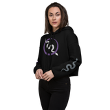 NO WEAPON FORMED 'SNAKES' PURPLE/GRAY - Women's Crop Hoodie