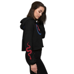 NO WEAPON FORMED 'SNAKES' BILLS BLUE/RED - Women's Crop Hoodie