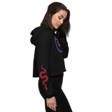 NO WEAPON FORMED 'SNAKES' BILLS BLUE/RED - Women's Crop Hoodie