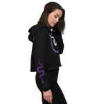 NO WEAPON FORMED 'SNAKES' PURPLE/GRAY - Women's Crop Hoodie