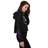 NO WEAPON FORMED 'SNAKES' PURPLE/GRAY - Women's Crop Hoodie