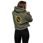 NO WEAPON FORMED 'ROBBER/OPPS' BLACK/YELLOW - Women's Crop Hoodie