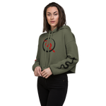 NO WEAPON FORMED 'SNAKES' RED/WHITE - Women's Crop Hoodie