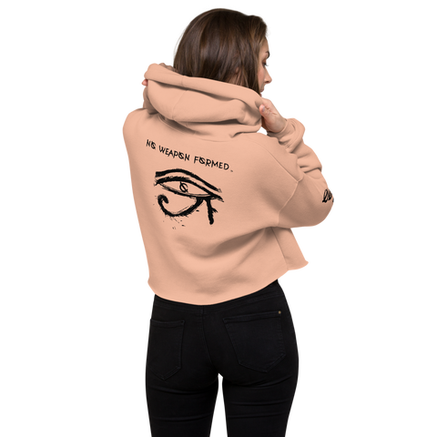 NO WEAPON FORMED HORUS EYE BLACK/WHITE -  Crop Hoodie