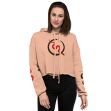 NO WEAPON FORMED 'SNAKES' RED/WHITE - Women's Crop Hoodie