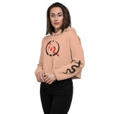 NO WEAPON FORMED 'SNAKES' RED/WHITE - Women's Crop Hoodie