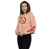 NO WEAPON FORMED 'GOSSIP/BLAH' - Women's Crop Hoodie