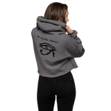 NO WEAPON FORMED HORUS EYE BLACK/WHITE -  Crop Hoodie