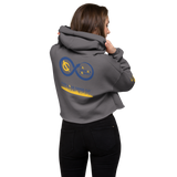 NO WEAPON FORMED 'SNAKES' BLUE/YELLOW - Women's Crop Hoodie