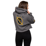 NO WEAPON FORMED 'ROBBER/OPPS' BLACK/YELLOW - Women's Crop Hoodie