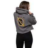 NO WEAPON FORMED 'ROBBER/OPPS' BLACK/YELLOW - Women's Crop Hoodie