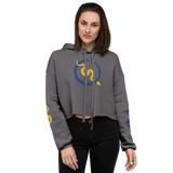 NO WEAPON FORMED 'SNAKES' BLUE/YELLOW - Women's Crop Hoodie