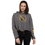 NO WEAPON FORMED 'ROBBER/OPPS' BLACK/YELLOW - Women's Crop Hoodie