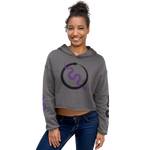 NO WEAPON FORMED 'SNAKES' PURPLE/GRAY - Women's Crop Hoodie