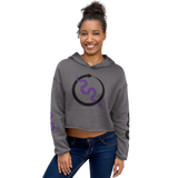 NO WEAPON FORMED 'SNAKES' PURPLE/GRAY - Women's Crop Hoodie