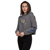 NO WEAPON FORMED 'SNAKES' BLUE/YELLOW - Women's Crop Hoodie