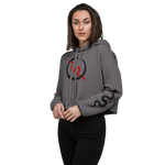 NO WEAPON FORMED 'SNAKES' RED/WHITE - Women's Crop Hoodie