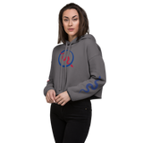 NO WEAPON FORMED 'SNAKES' BILLS BLUE/RED - Women's Crop Hoodie