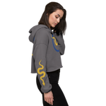 NO WEAPON FORMED 'SNAKES' BLUE/YELLOW - Women's Crop Hoodie