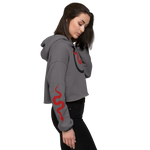 NO WEAPON FORMED 'SNAKES' RED/WHITE - Women's Crop Hoodie