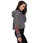 NO WEAPON FORMED 'SNAKES' BILLS BLUE/RED - Women's Crop Hoodie