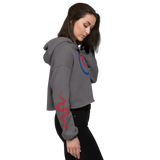 NO WEAPON FORMED 'SNAKES' BILLS BLUE/RED - Women's Crop Hoodie