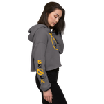 NO WEAPON FORMED 'ROBBER/OPPS' BLACK/YELLOW - Women's Crop Hoodie