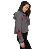 NO WEAPON FORMED 'ROBBER/OPPS' RED/WHITE - Women's Crop Hoodie
