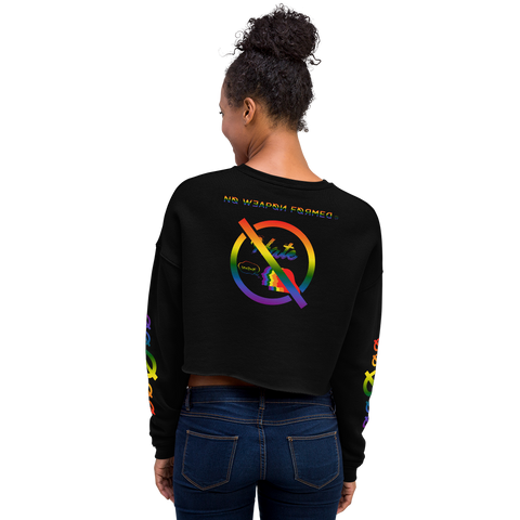 NO WEAPON FORMED LGBT+ HATE - Women's Crop Sweatshirt