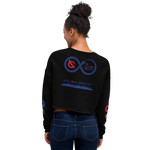 NO WEAPON FORMED 'SNAKES'  BLUE/RED - Women's Crop Sweatshirt