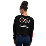 NO WEAPON FORMED 'SNAKES' RED/WHITE - Women's Crop Sweatshirt