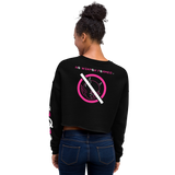 NO WEAPON FORMED 'DEVIL' WHITE/PINK -  Women's Crop Sweatshirt