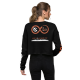 NO WEAPON FORMED 'SNAKES' BLACK/ORANGE - Women's Crop Sweatshirt