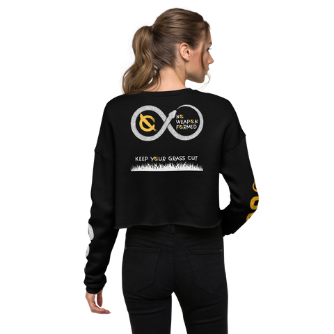 NO WEAPON FORMED 'SNAKES' STEELERS BLACK/YELLOW - Women's Crop Sweatshirt