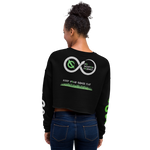 NO WEAPON FORMED 'SNAKES' NEON GREEN/WHITE - Women's Crop Sweatshirt