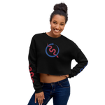 NO WEAPON FORMED 'SNAKES'  BLUE/RED - Women's Crop Sweatshirt