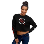 NO WEAPON FORMED 'SNAKES' RED/WHITE - Women's Crop Sweatshirt