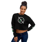 NO WEAPON FORMED 'ROBBER/OPPS' GREEN - Women's Crop Sweatshirt