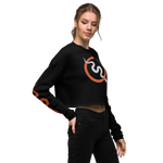 NO WEAPON FORMED 'SNAKES' BLACK/ORANGE - Women's Crop Sweatshirt