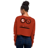 NO WEAPON FORMED 'SNAKES' RED/WHITE - Women's Crop Sweatshirt