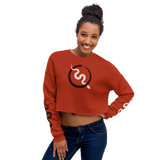 NO WEAPON FORMED 'SNAKES' RED/WHITE - Women's Crop Sweatshirt