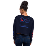 NO WEAPON FORMED 'SNAKES'  BLUE/RED - Women's Crop Sweatshirt