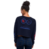 NO WEAPON FORMED 'SNAKES'  BLUE/RED - Women's Crop Sweatshirt