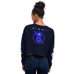 NO WEAPON FORMED 'ROBBER/OPPS' BLUE/WHITE - Women's Crop Sweatshirt