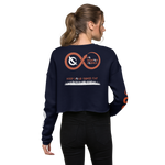 NO WEAPON FORMED 'SNAKES' BLACK/ORANGE - Women's Crop Sweatshirt