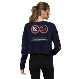 NO WEAPON FORMED 'SNAKES' BLACK/ORANGE - Women's Crop Sweatshirt