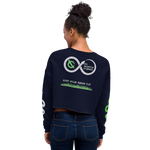 NO WEAPON FORMED 'SNAKES' NEON GREEN/WHITE - Women's Crop Sweatshirt